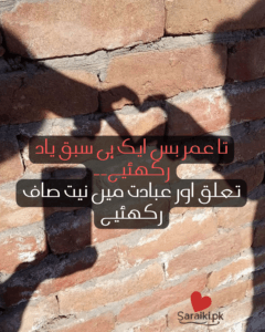 Ta Umar  Bas Aik Hi Sabaq Yaad Rkhyie. Urdu Shairi Zindagi